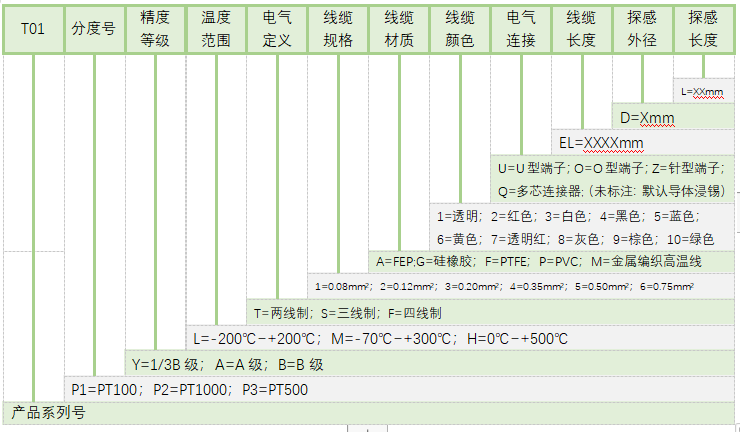 T21鉑電阻溫度傳感器