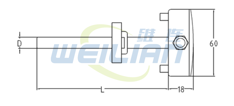 T22鉑電阻溫度傳感器尺寸圖 上海維連電子