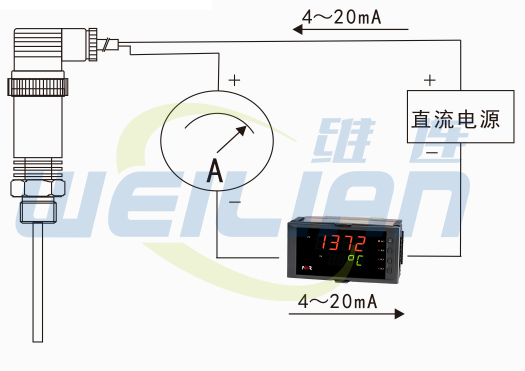 T14系列鉑電阻溫度傳感器儀表連接 維連溫度傳感器