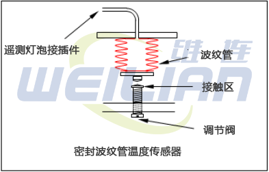 密封波紋管溫度傳感器 維連溫度傳感器