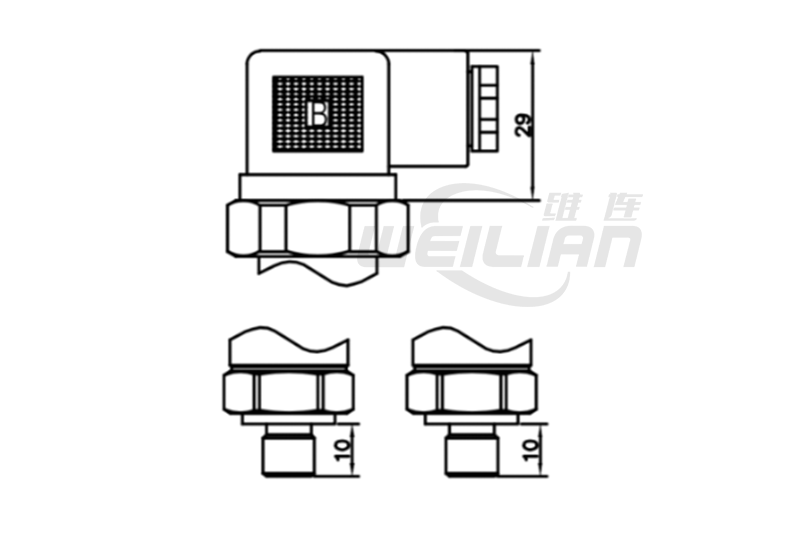 經(jīng)濟型壓力變送器PM-P202V 外形尺寸 維連壓力傳感器